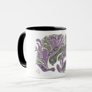 Entangled Aestetic Birds TWArt 12-purple Mug