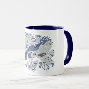 Entangled Aesthetic Birds TWArt 12-bluegray Mug