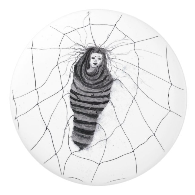 "Entangled" Ceramic Knob (Front)