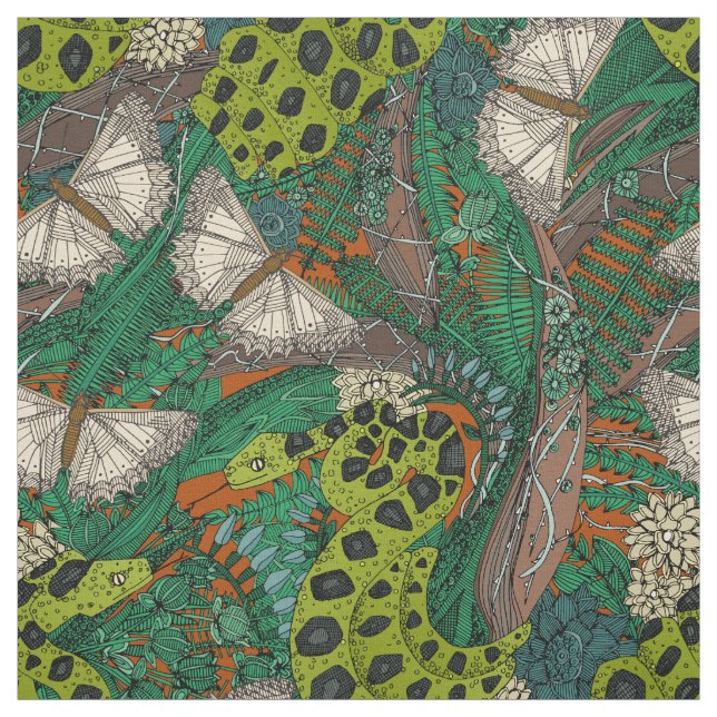 entangled forest rust fabric (Swatch)