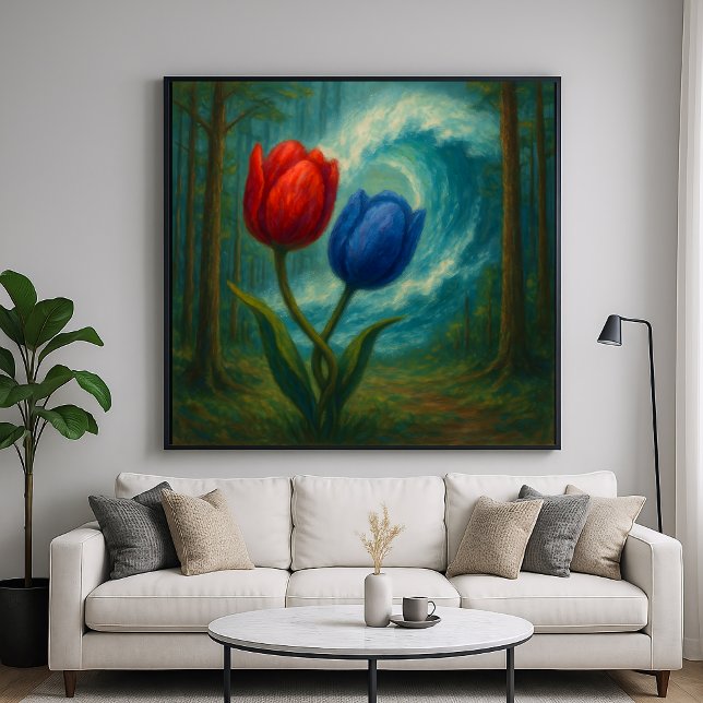 Entangled Tulips - Painterly Style Floral Art Poster (Creator Uploaded)