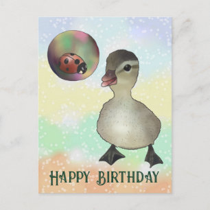 Ente und Seifenblase Postcard