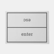 Enter Esc | Geeky Light Grey Computer Keys