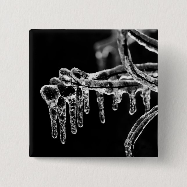 enter icy winter 15 cm square badge (Front)