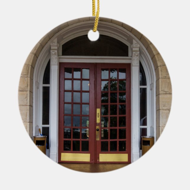 Enter If You Dare Ceramic Tree Decoration (Front)