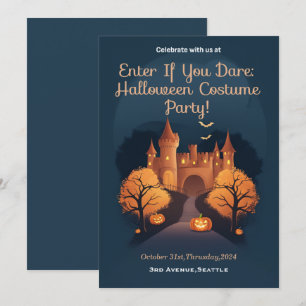 Enter if you Dare Halloween costume party Invitation