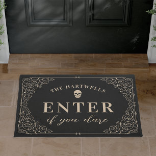 Enter If You Dare   Personalised Halloween Doormat