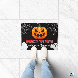 Enter If You Dare-Personalized Halloween Family  N Doormat