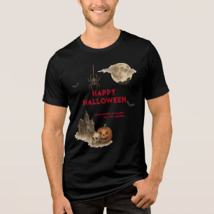 Enter If You Dare - Spooky Haunted House Halloween Tri-Blend Shirt