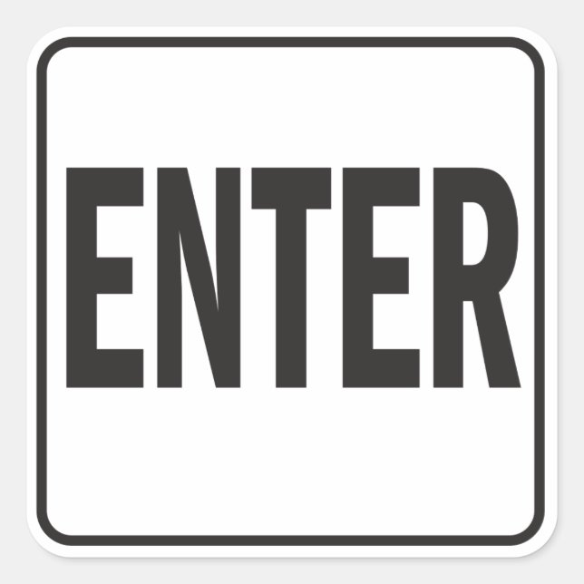 Enter sticker for entrance door (Front)