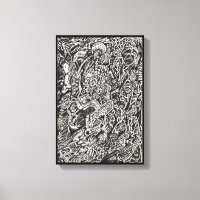 Enter, The Microdot Man Canvas Print