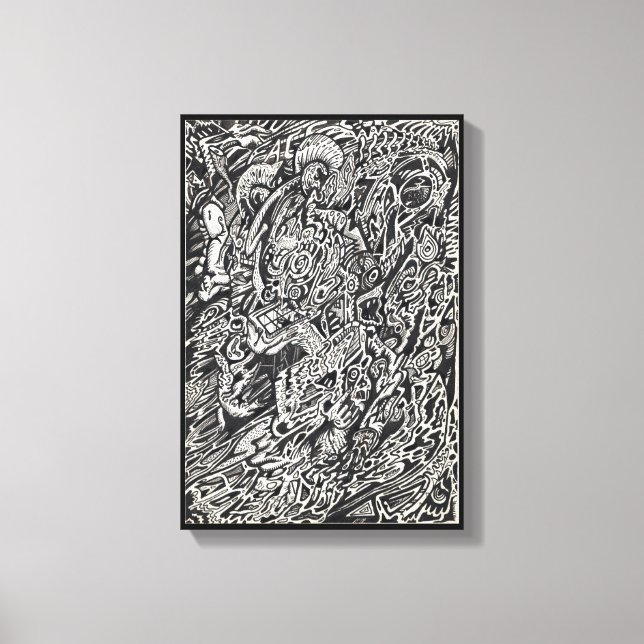 Enter, The Microdot Man  Canvas Print (Front)