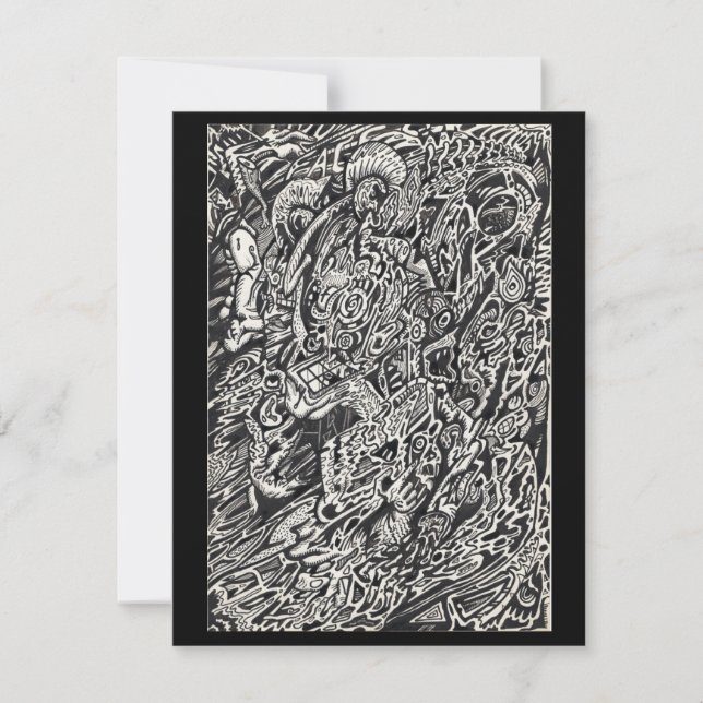 Enter, The Microdot Man Flat Card (Front)