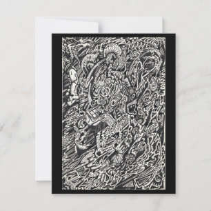 Enter, The Microdot Man Flat Card