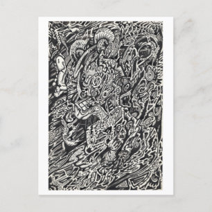 Enter, The Microdot Man Postcard