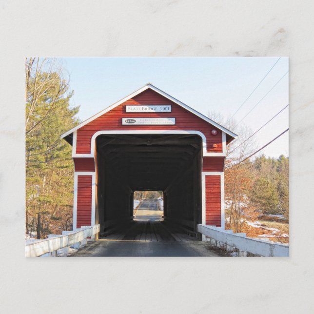 Enter the Slate Covered Bridge Postcard (Front)