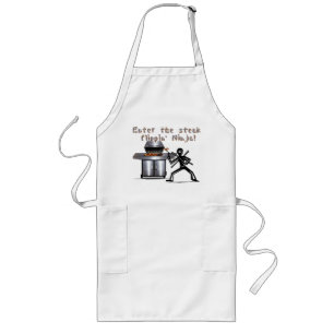 Enter the Steak Flippin' Ninja Long Apron