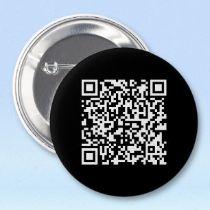 Enter URL & Create Scannable QR Code   Black White 6 Cm Round Badge