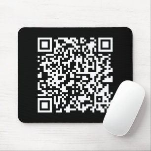 Enter URL & Create Scannable QR Code Black White Mouse Mat