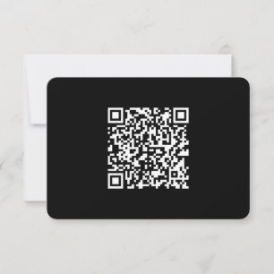 Enter URL & Create Scannable QR Code   Black White Thank You Card