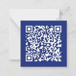 Enter URL Instantly Generated QR Code   Navy Blue Card