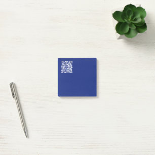 Enter URL Instantly Generated QR Code   Navy Blue Post-it Notes