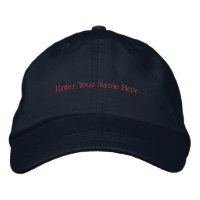 Enter Your Name Here Custom Text Printed-Hat Cute