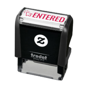 ENTERED with Computer Mouse  Self-inking Stamp