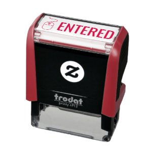 ENTERED with Computer Mouse  Self-inking Stamp
