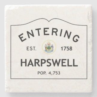 Enterine Harpswell Maine Marble Stone Coaster