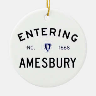 Entering Amesbury Ceramic Tree Decoration