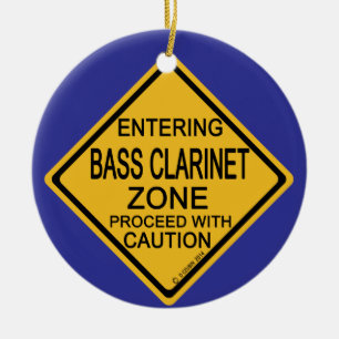 Entering Bass Clarinet Zone Ceramic Tree Decoration