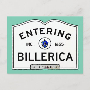 Entering Billerica Postcard