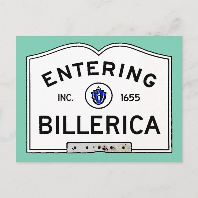 Entering Billerica Postcard (Front)