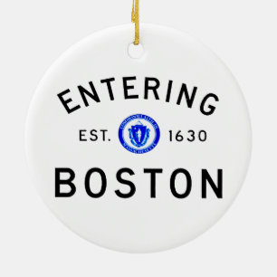 Entering Boston Ceramic Tree Decoration
