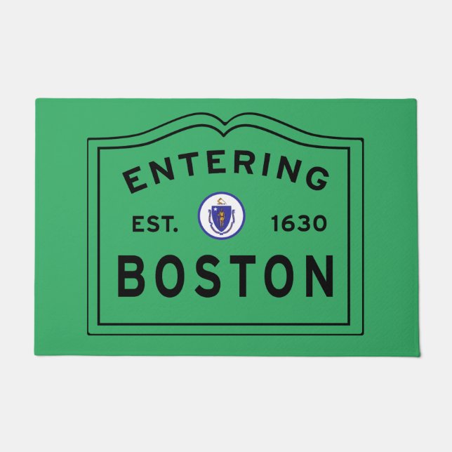 Entering Boston MA Doormat (Front)
