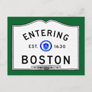 Entering Boston Postcard