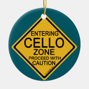 Entering Cello Zone Ceramic Tree Decoration
