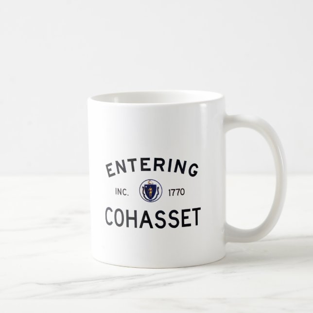 Entering Cohasset Coffee Mug (Right)