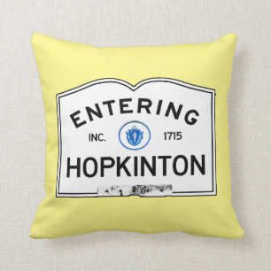Entering Hopkinton Cushion