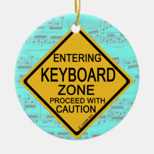 Entering Keyboard Zone Ceramic Tree Decoration