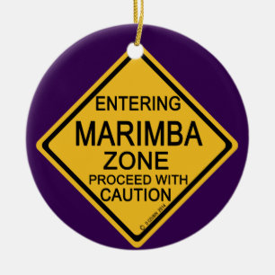 Entering Marimba Zone Ceramic Tree Decoration
