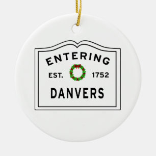 Entering Massachusetts Danvers Ceramic Tree Decoration