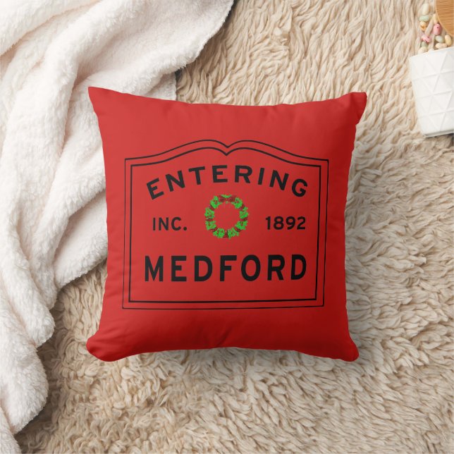 Entering Medford, MA Cushion (Blanket)