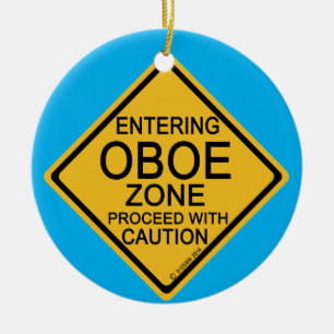 Entering Oboe Zone Ceramic Tree Decoration