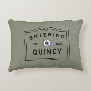 Entering Quincy MA Accent Pillow