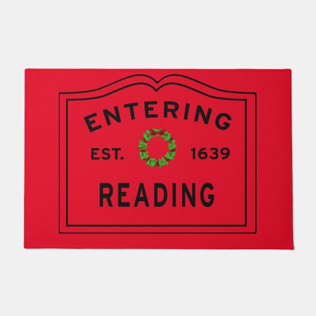 Entering Reading MA Christmas Doormat (Front)