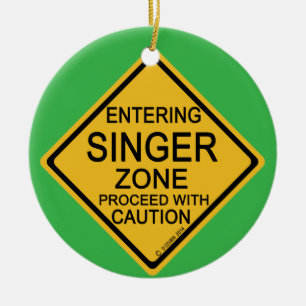 Entering Singer Zone Ceramic Tree Decoration