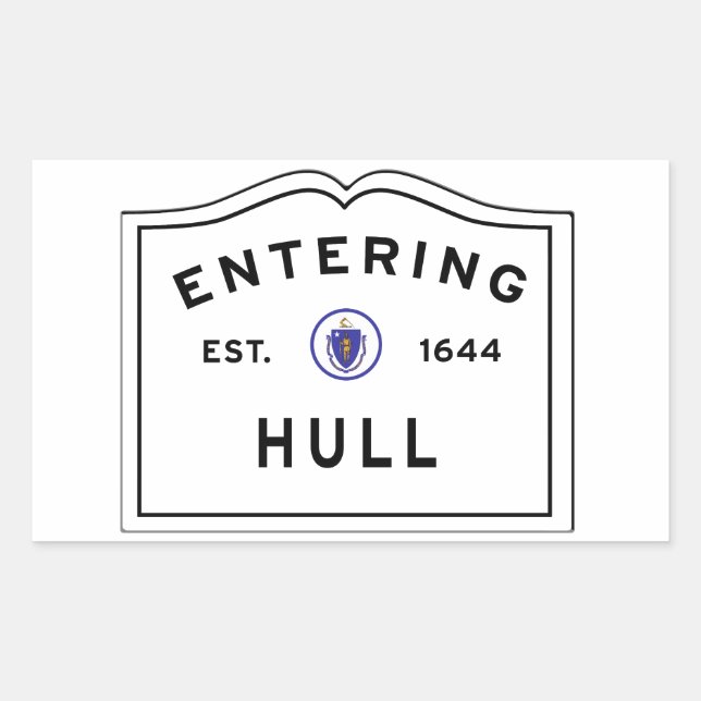 Entering the Town of Hull Rectangular Sticker (Front)