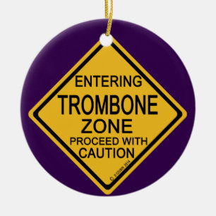 Entering Trombone Zone Ceramic Tree Decoration